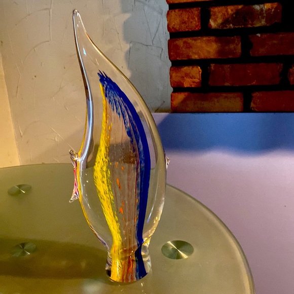 14’ Murano Style Gorgeous Heavy Glass Multi Color Fish - Picture 6 of 16